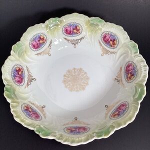 Vintage German Lusterware Porcelain Decorative Bowl